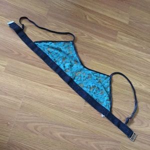 My Place green lace strappy bralette